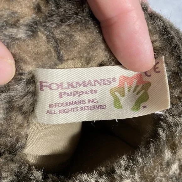 Folkmanis Dutch Rabbit Hand Puppet Brown Cream Plush Stuffed Animal Bunny 2011 - Picture 7 of 9